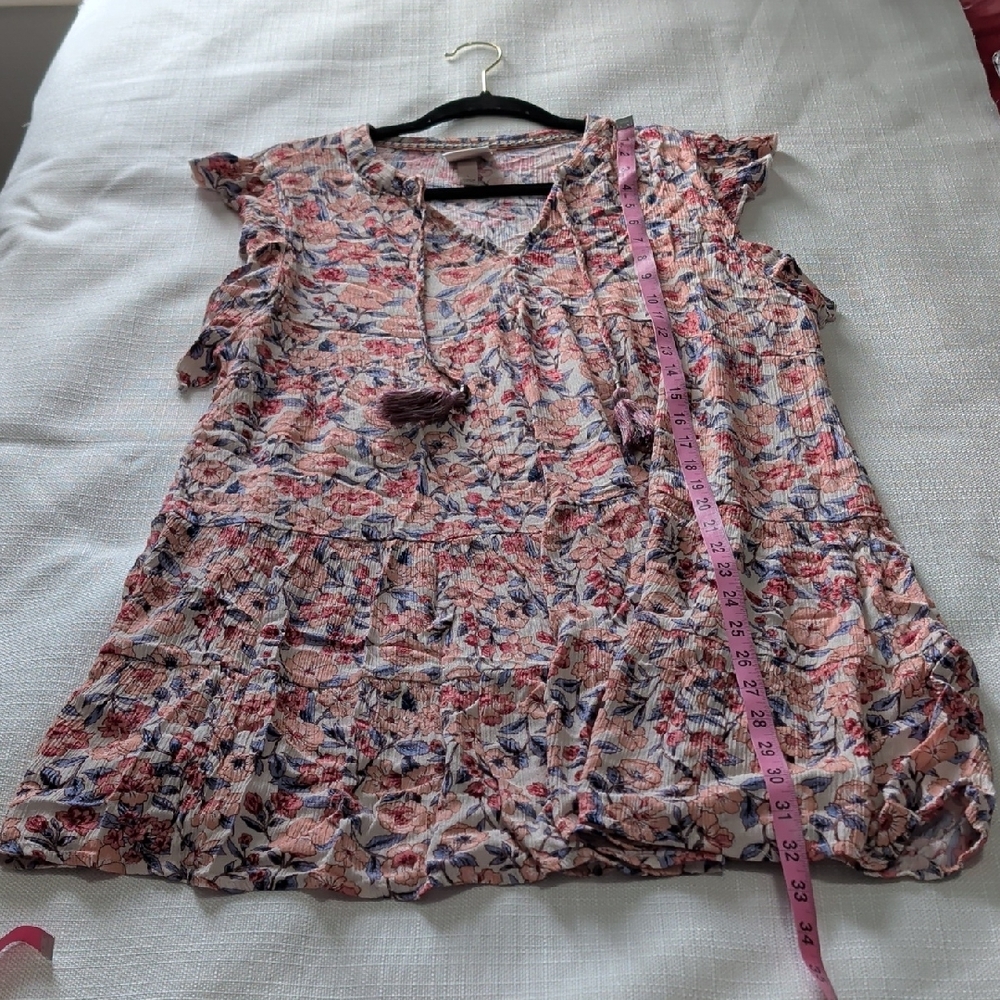 Knox Rose Multicolor Floral Dress with Ruffle Sleeves - Picture 5 of 6